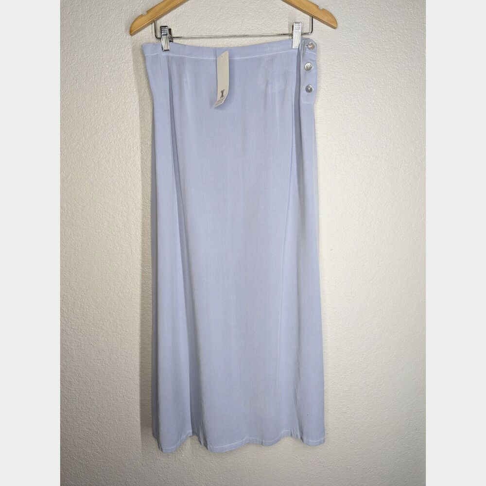 NWT Cut Loose 2 Pc Set Lagenlook Slvless Top Maxi Skirt Sz M Tencel W/ Flaw Blue - Picture 4 of 11
